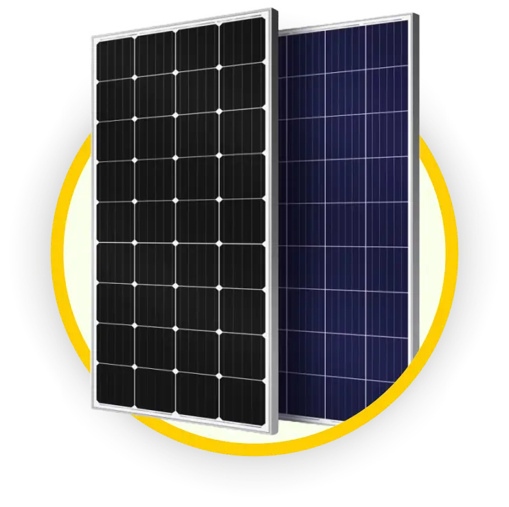 solar panels with mockup