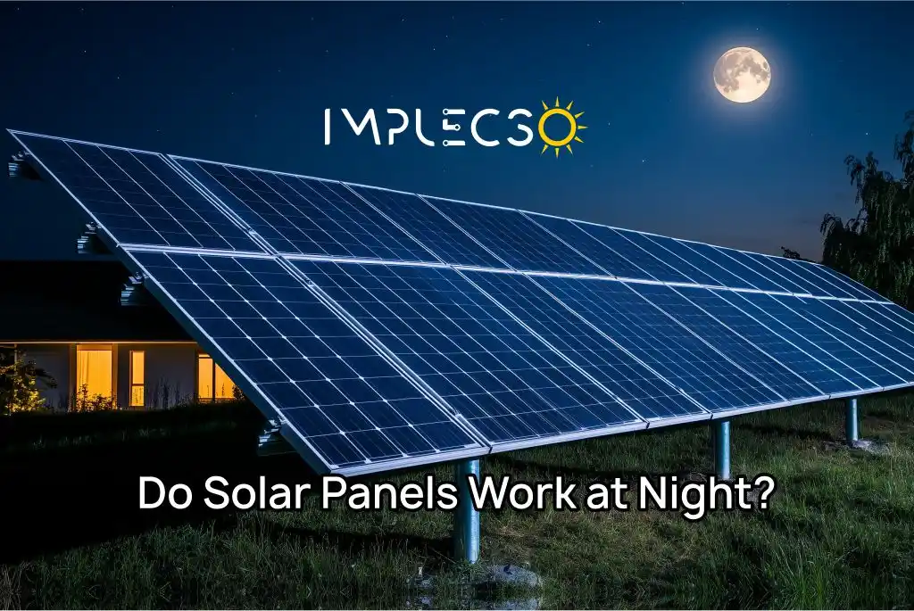 screenshot solar panels at night