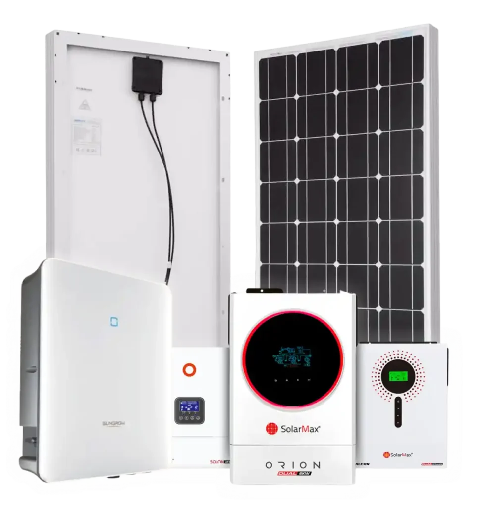 solar panel with solar inverters